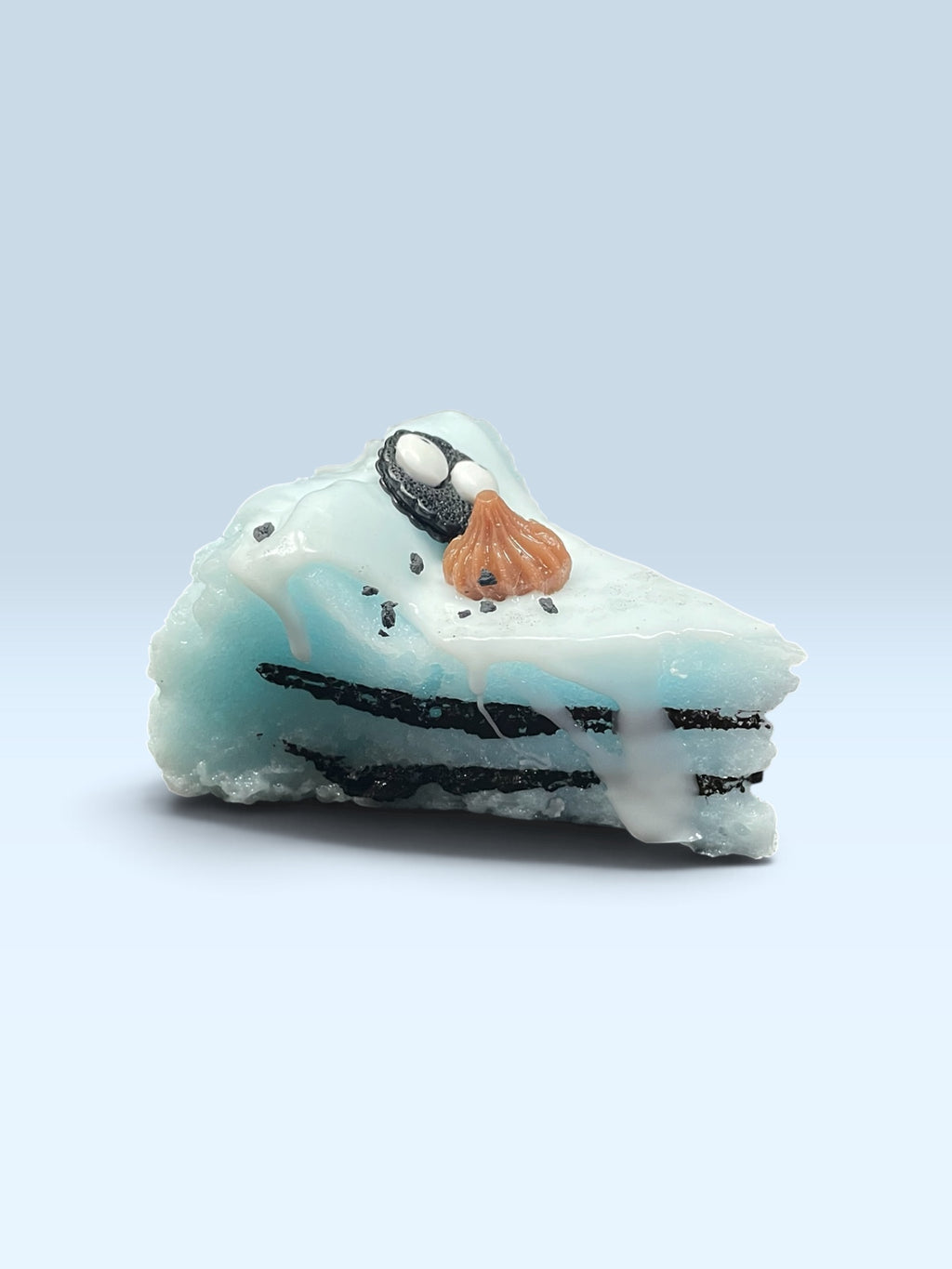 Blue Monster Cake Slice Squishy