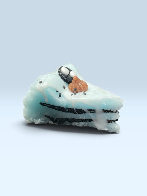 Blue Monster Cake Slice Squishy